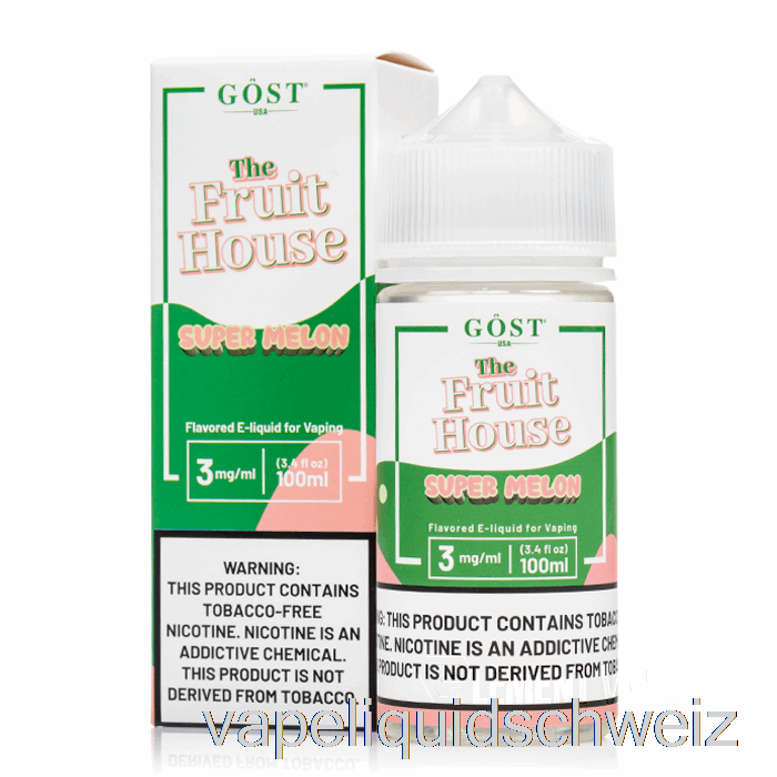 Super Melone – The Fruit House – Gost Vapor – 100 Ml, 6 Mg Vape Liquid E-Liquid Schweiz